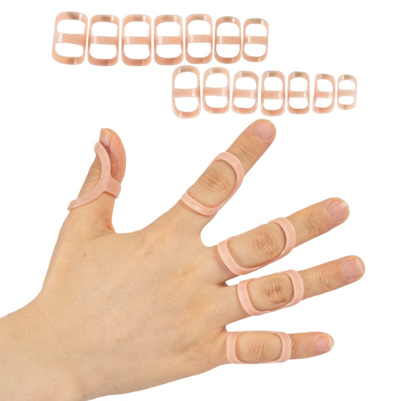 GHORTHOUD 14 Pcs Finger Splints Finger Splint Sizing Kit for Arthritis Mallet Finger Thumb Splint Trigger Finger Splint For Thumb Middle Pinky or Ring Finger A Complete Kit Sizes 215